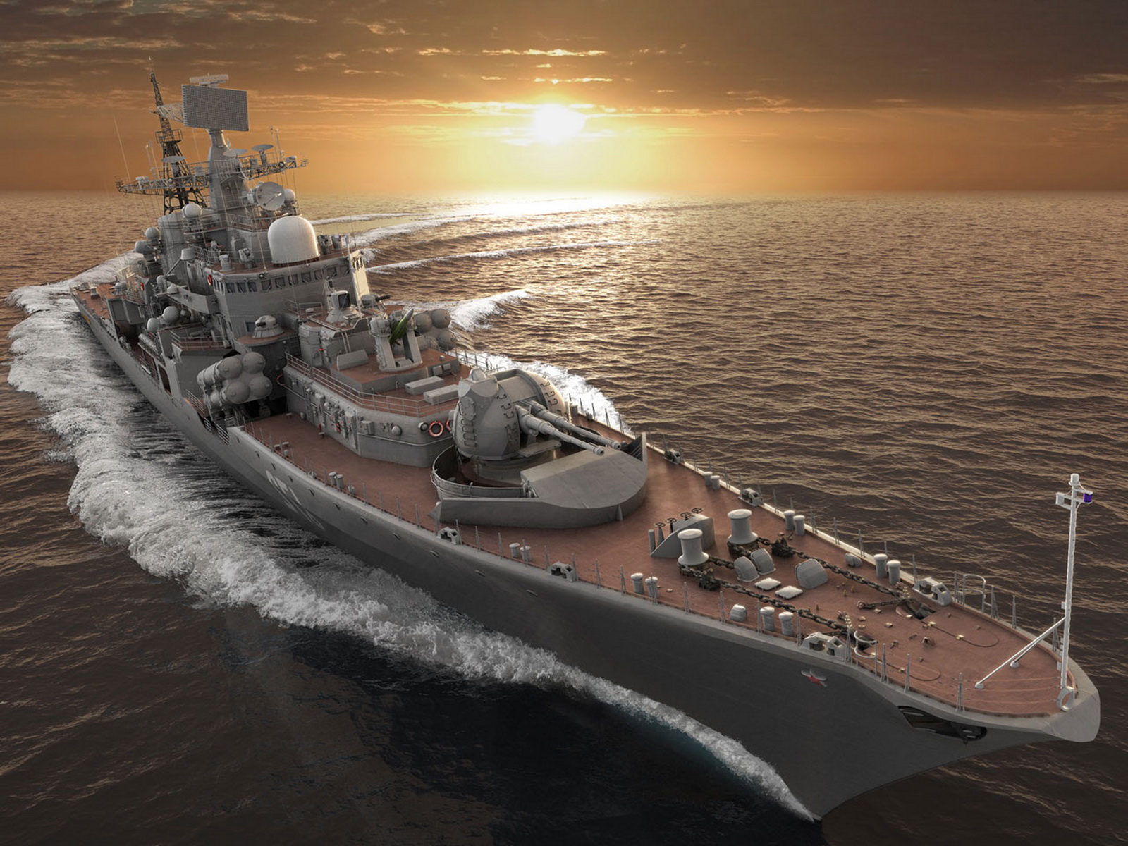 Majestic Military Ship HD Wallpaper
