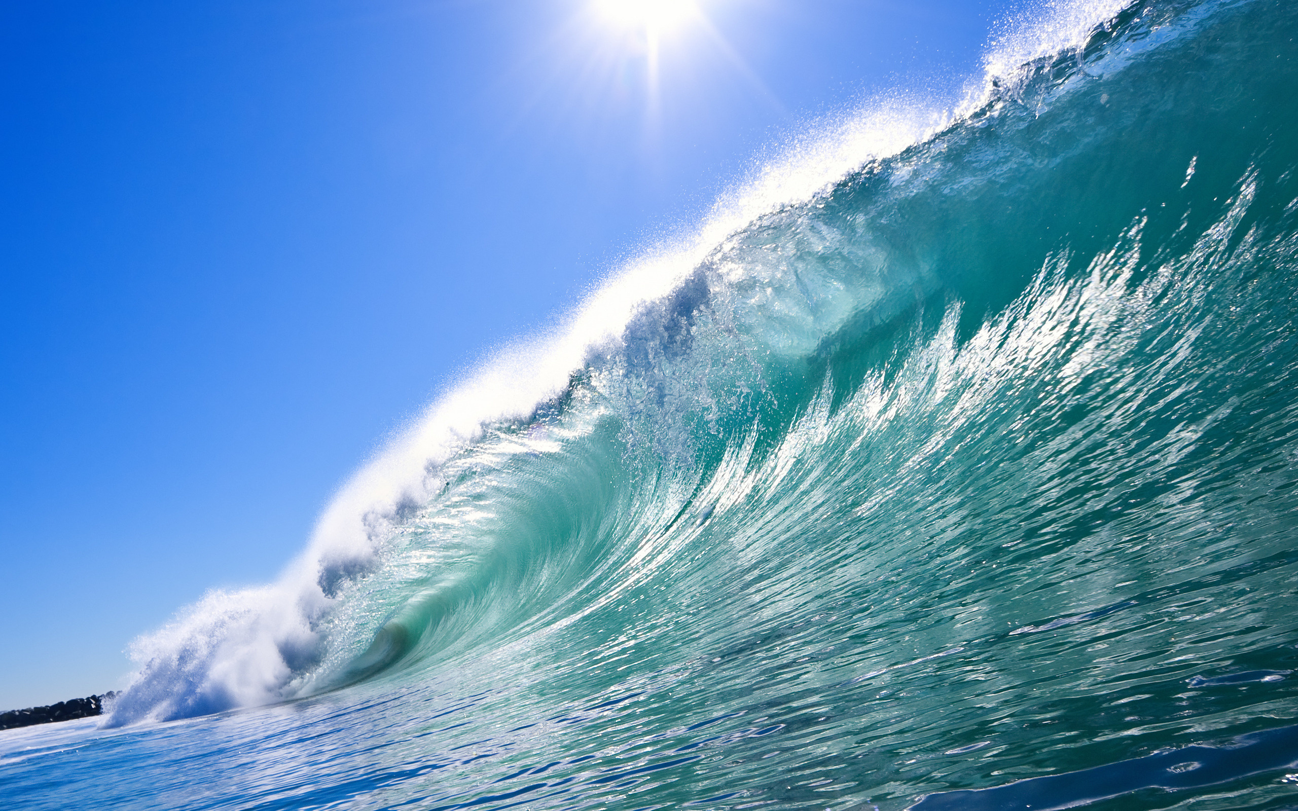 Wallpaper Ocean Wave Spray Desktop Nature Goodwp