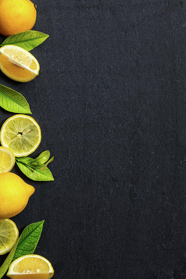 Fresh Lemons Background Photograph By Elena Seychelles