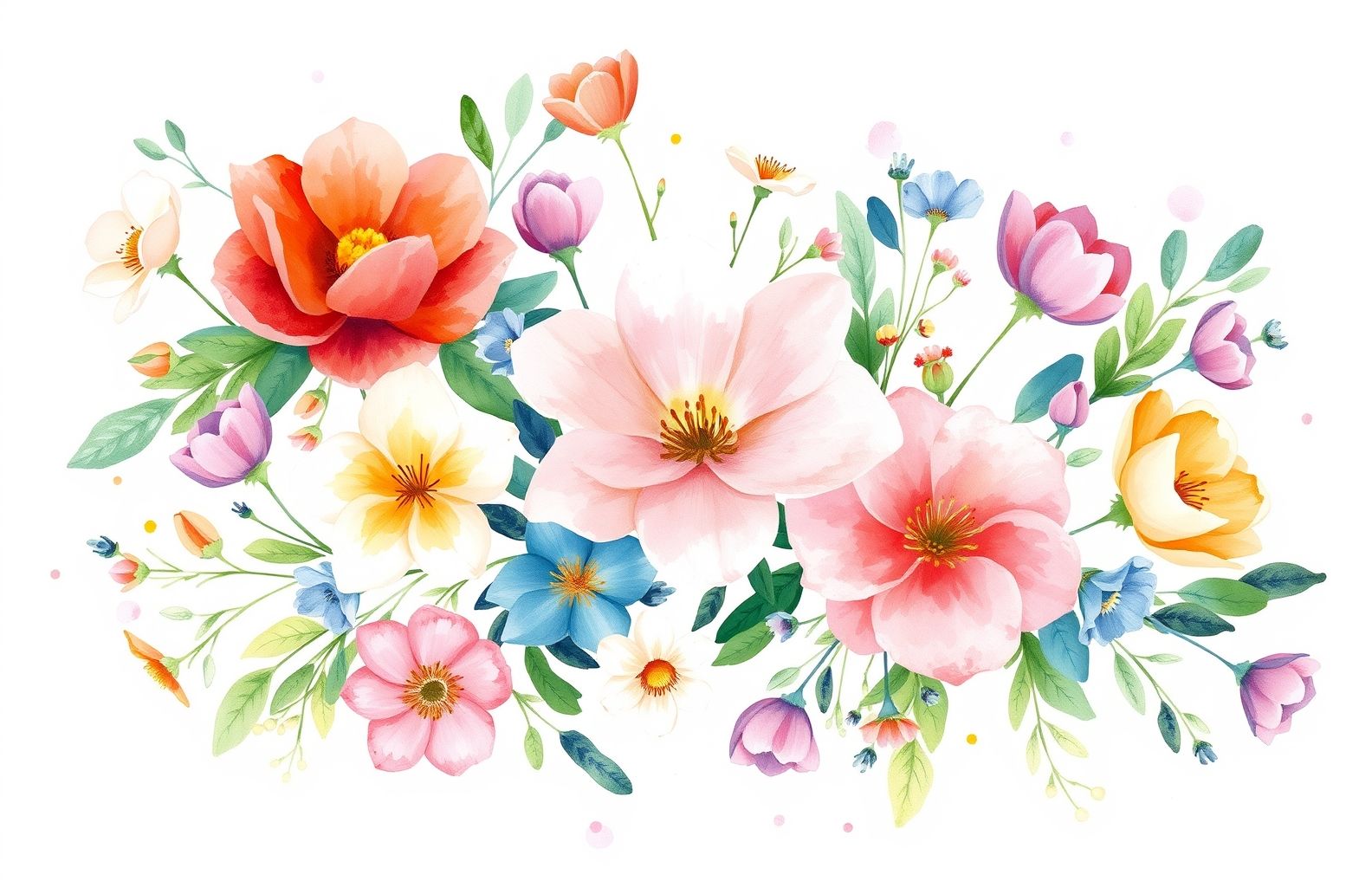 Watercolor Flowers Wallpaper