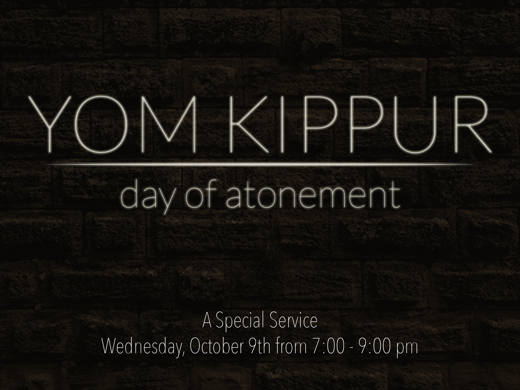 Yom Kippur Cornerstone Boulder