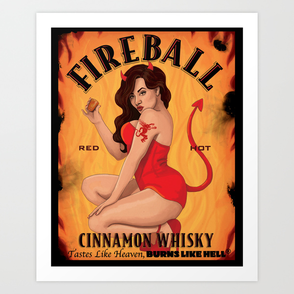 Fireball Whiskey iPhone Wallpaper