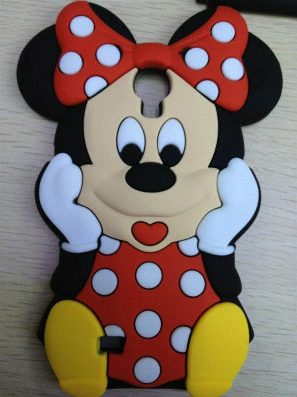 Pink 3d Minnie Mickey Mouse Silicone Case Cover For Samsung Galaxy S2