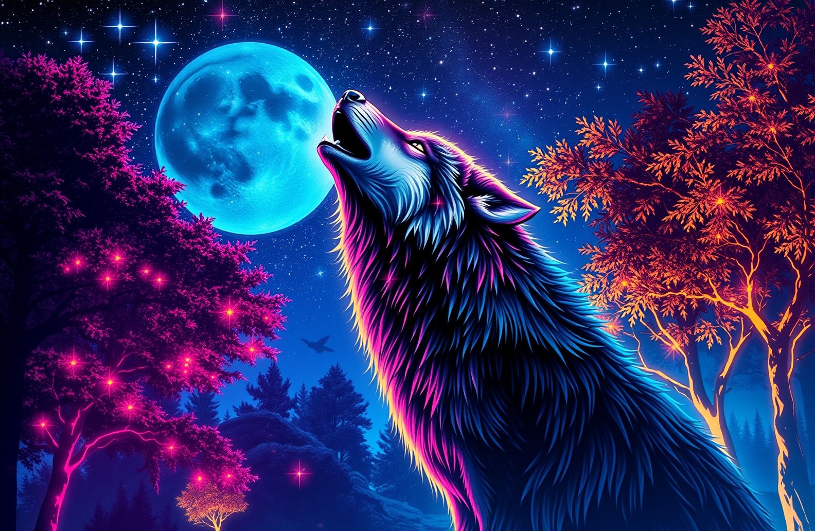 Neon Animal Wallpaper