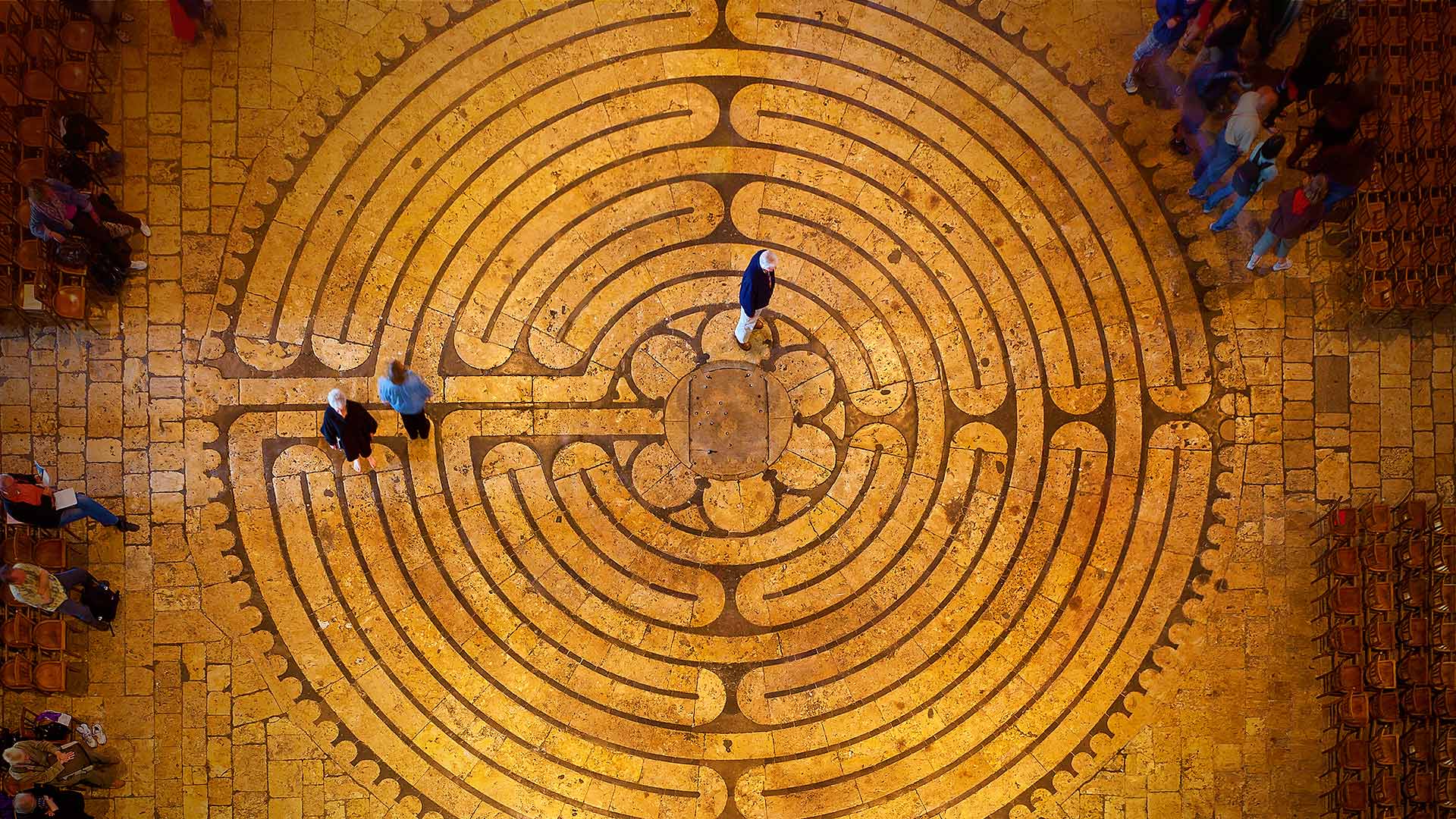 Labyrinth Chartres Cathedral France Wallpaper