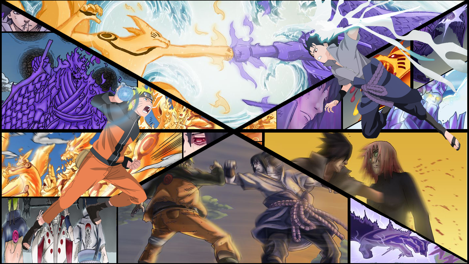 Naruto Vs Sasuke Wallpaper By Adriancs35