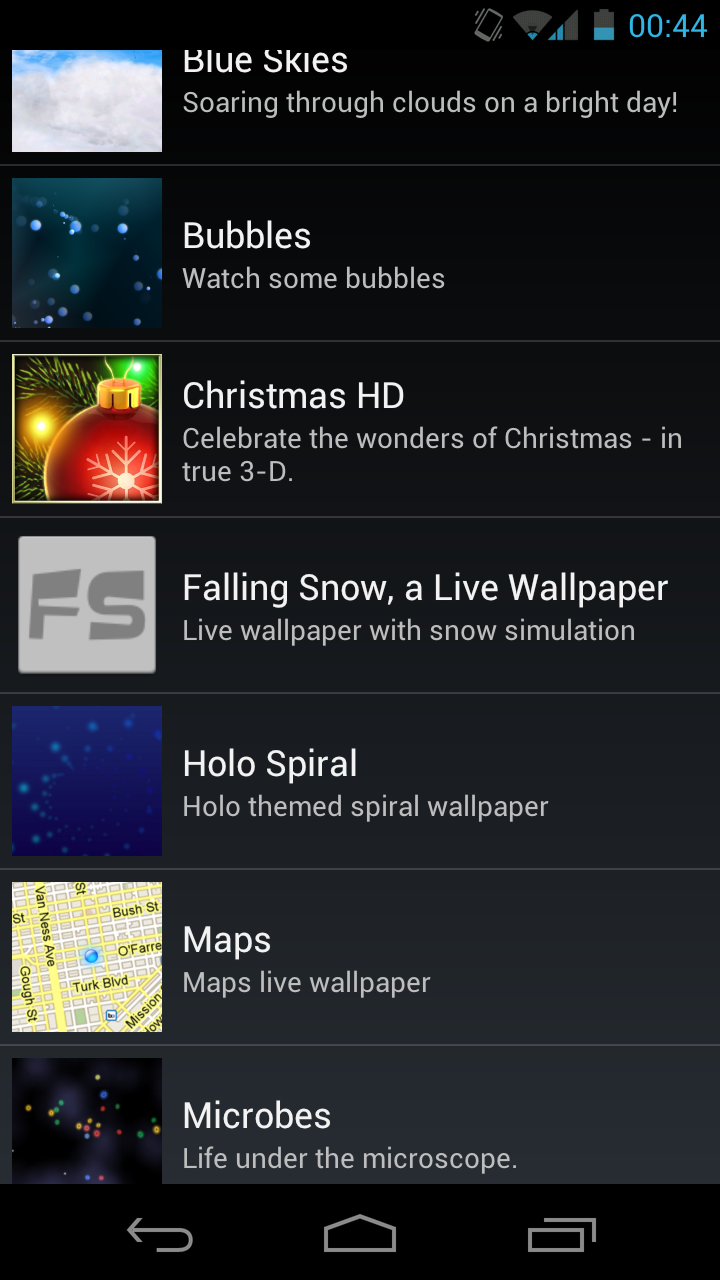 Android SDK   Live Wallpaper Settings