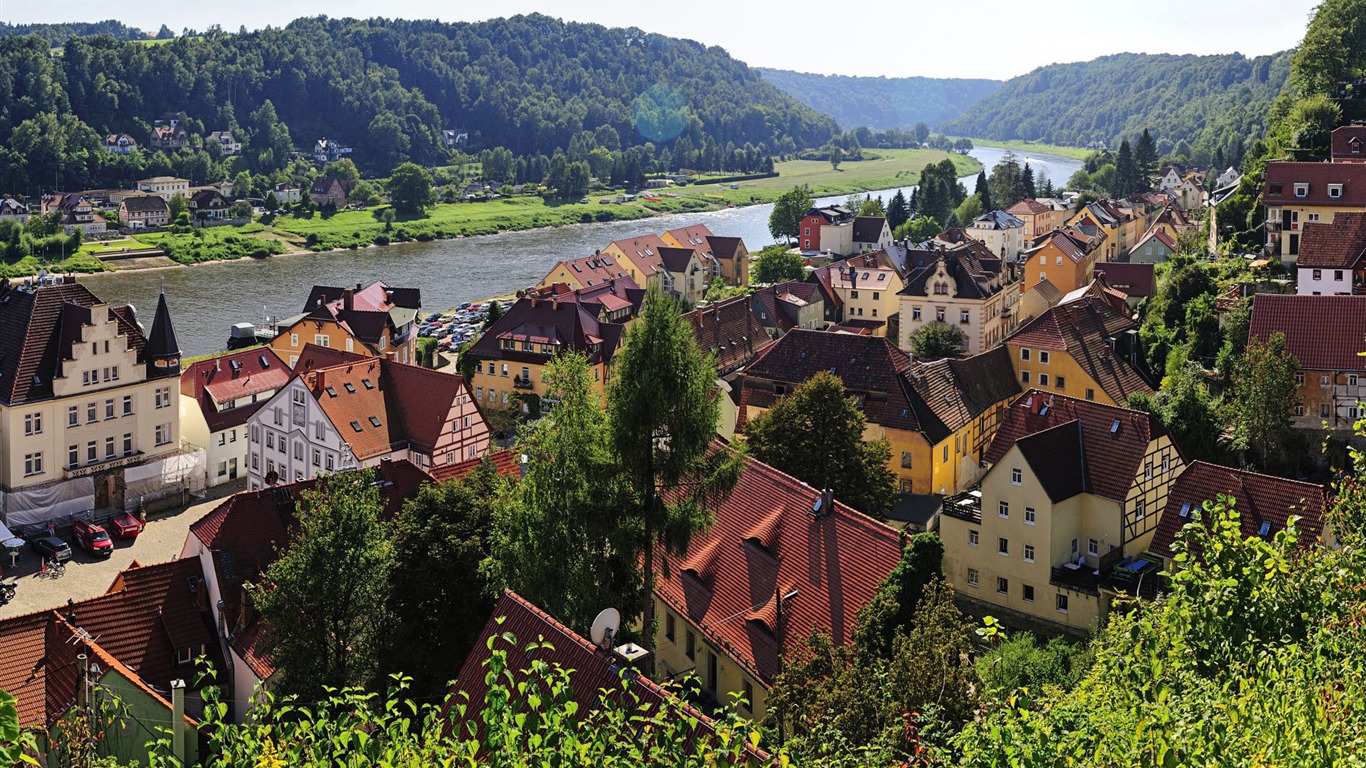 German Village Rivers Europe Travel Pphotography Wallpaper Pre