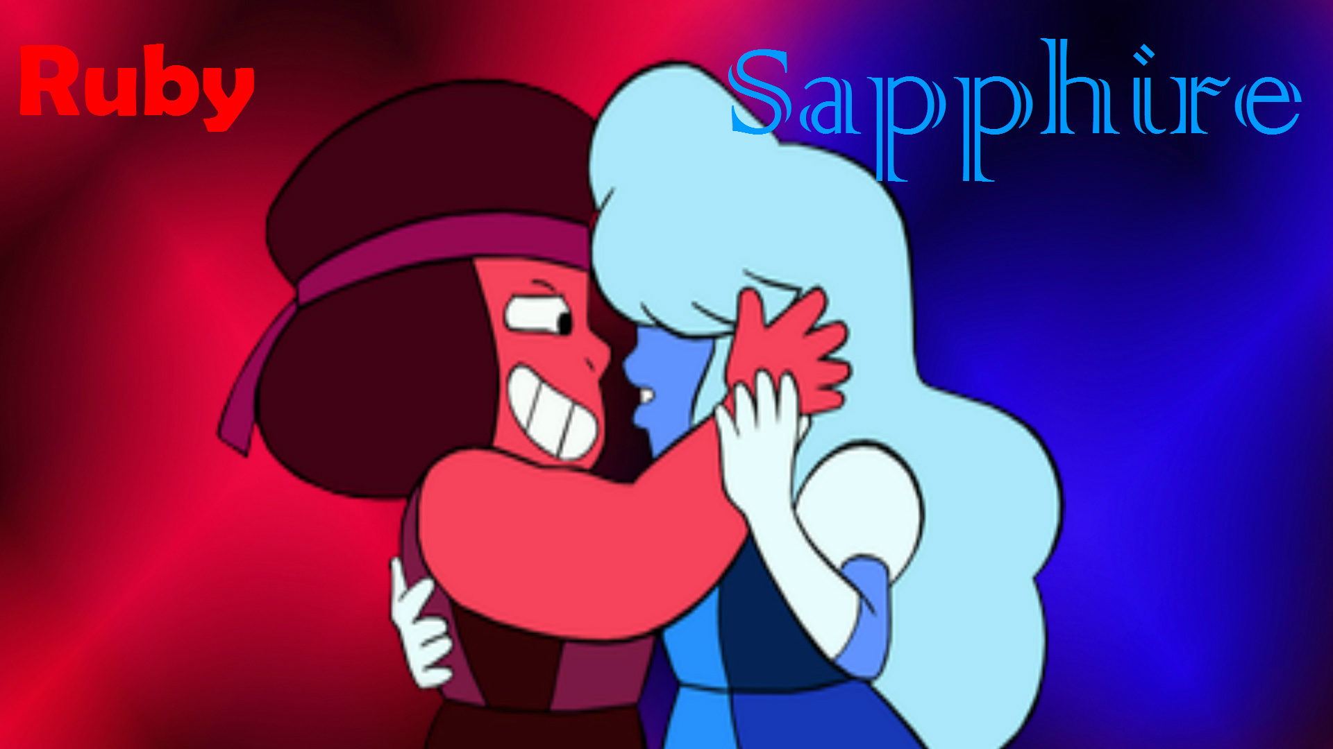 Ruby And Sapphire Wallpaper Attempt By Opal2116