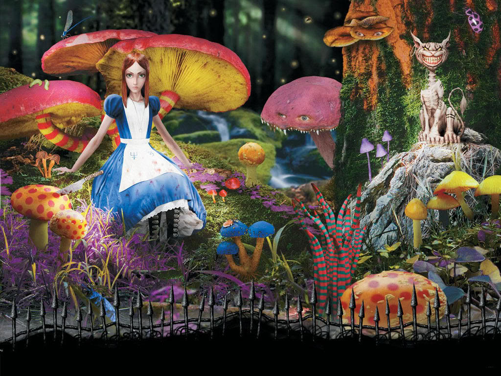 Bilinick Alice In Wonderland Cartoon Wallpaper