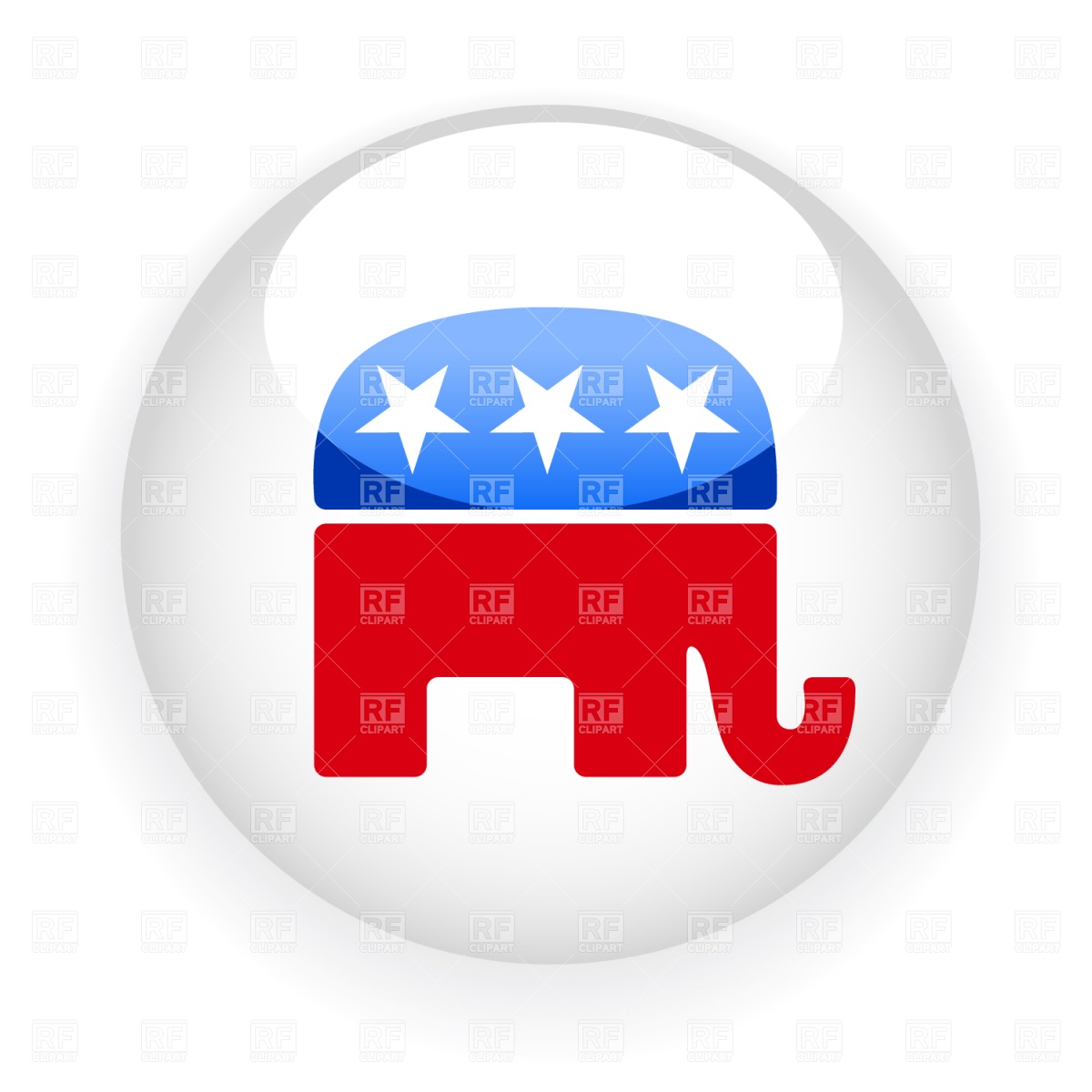 Republican party symbol   elephant 1543 download royalty free vector