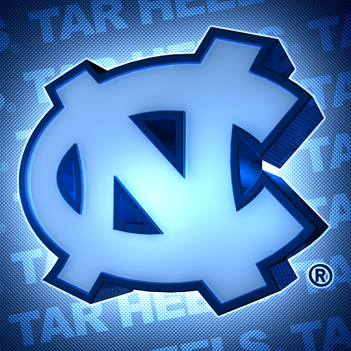 Download The North Carolina Tar Heels Logo On A Blue And White Background  Wallpaper  Wallpaperscom