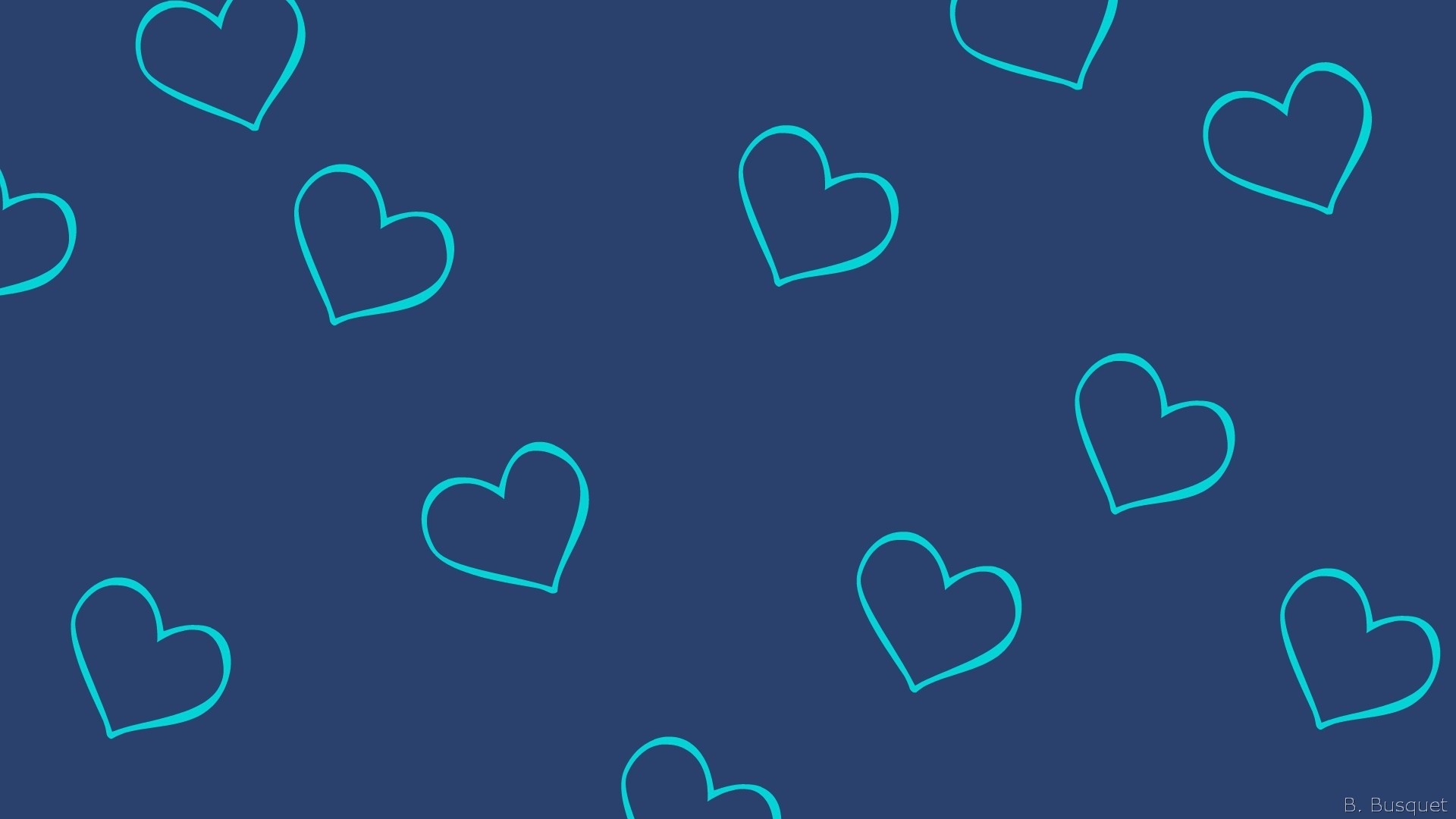 Blue Hearts Wallpaper