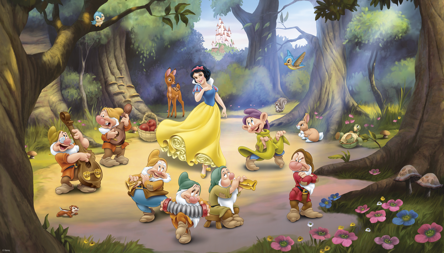 Snow White And The Seven Dwarfs Wallpaper HD Background