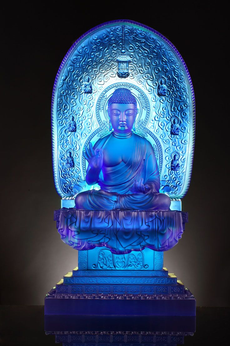 Crystal Buddha Medicine Healing Blue