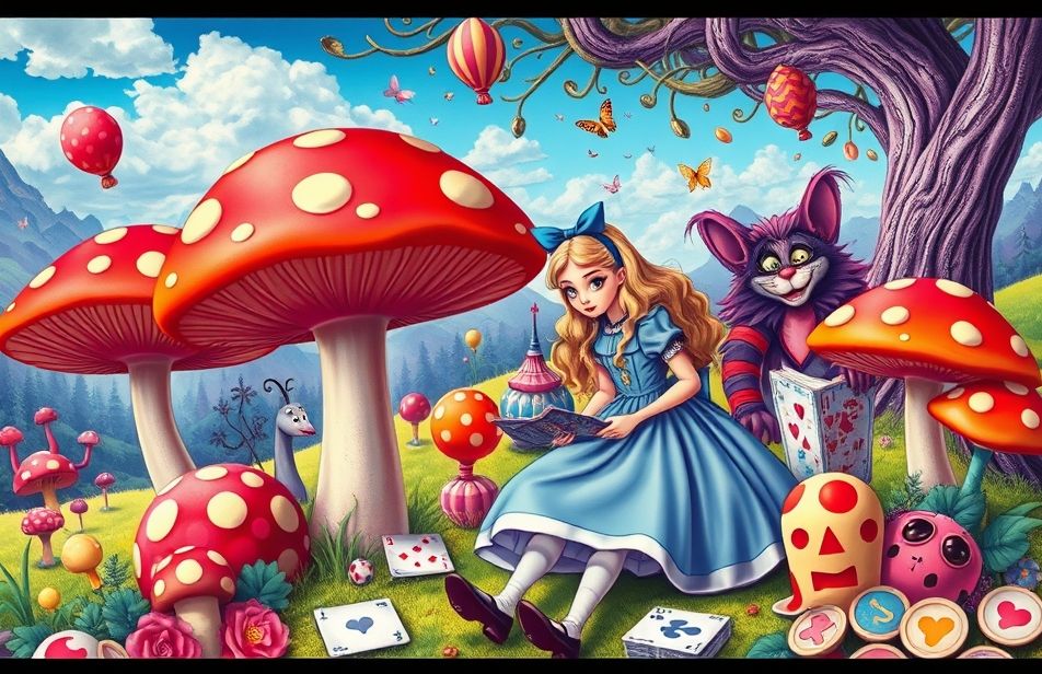 Trippy Alice In Wonderland Wallpaper