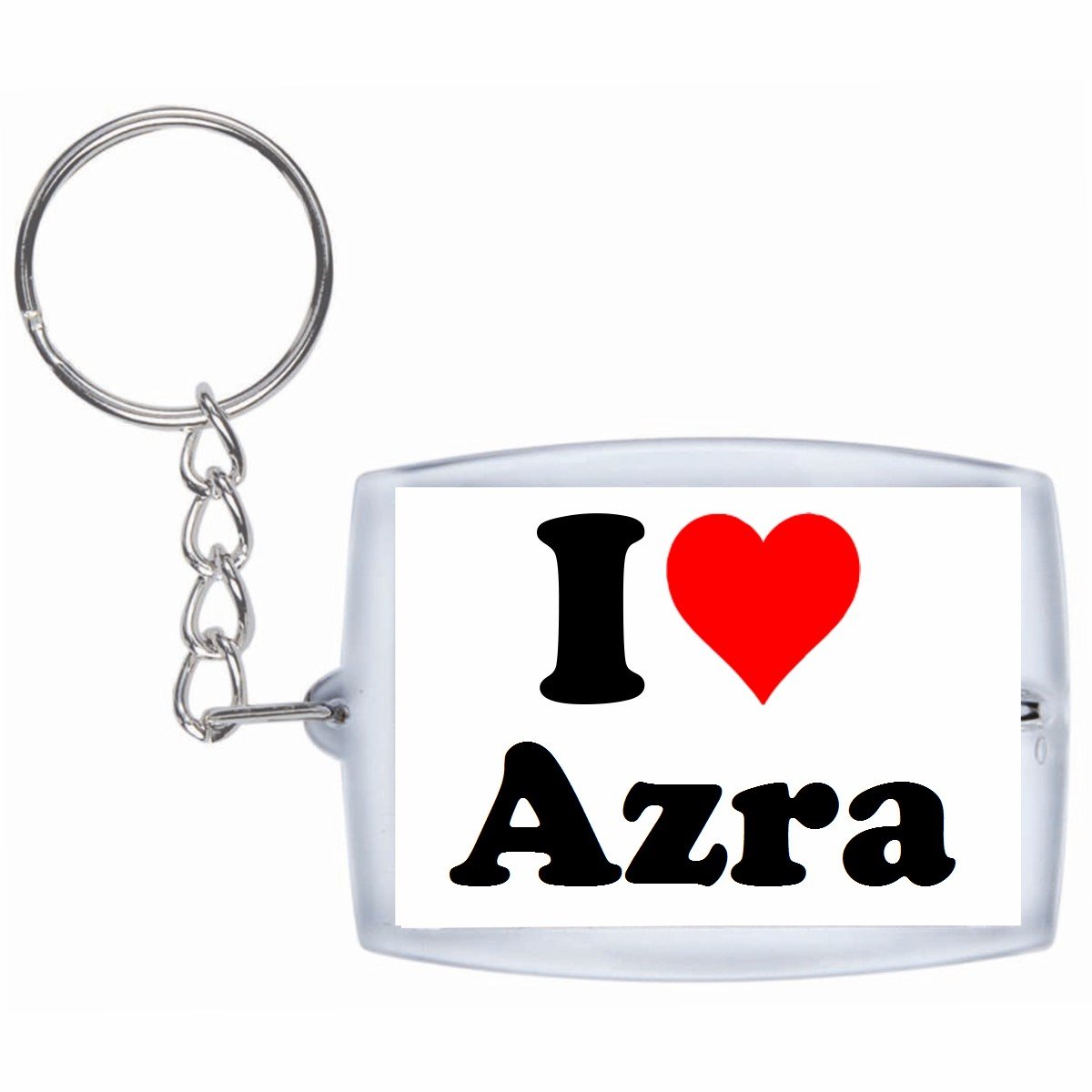 Exclusive Gift Idea Keyring I Love Azra In White A Great