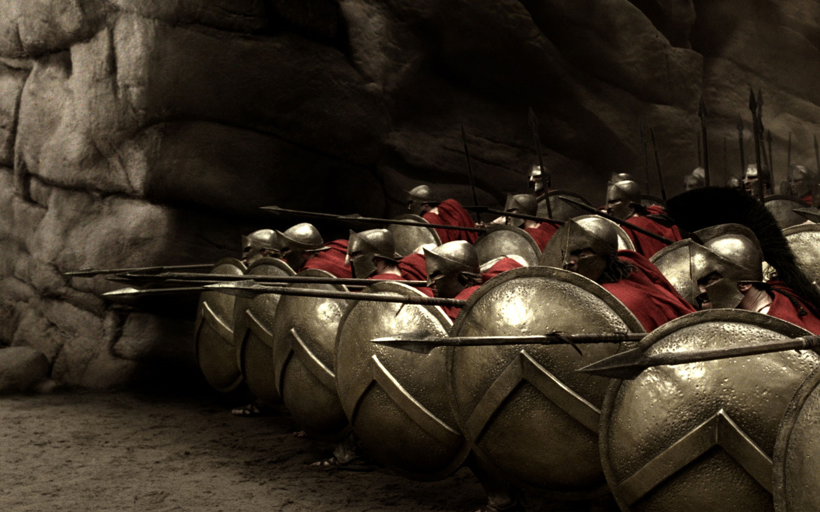Movie Spartan Spear Shield Formation Military Historical