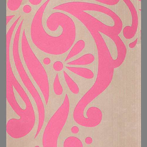 Son Pink Faux Flocked Retro Modern Floral Wallpaper Thisnext