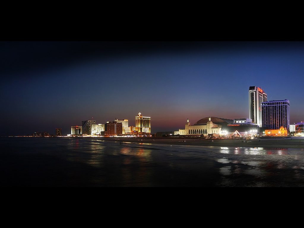 Atlantic City Skyline At Night HD Wallpaper Background Image
