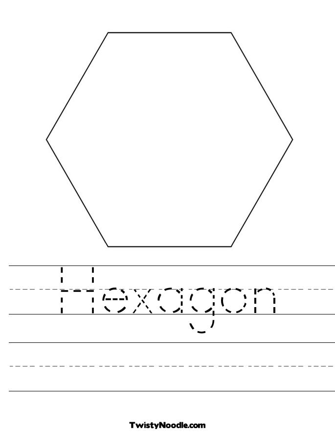 Hexagon Worksheet Colouring S
