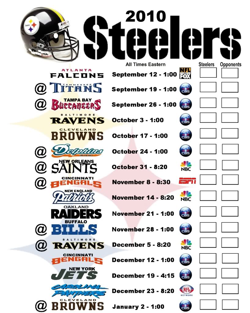 Schedule Photo Player Pittsburgh Steelers Belconn Pl