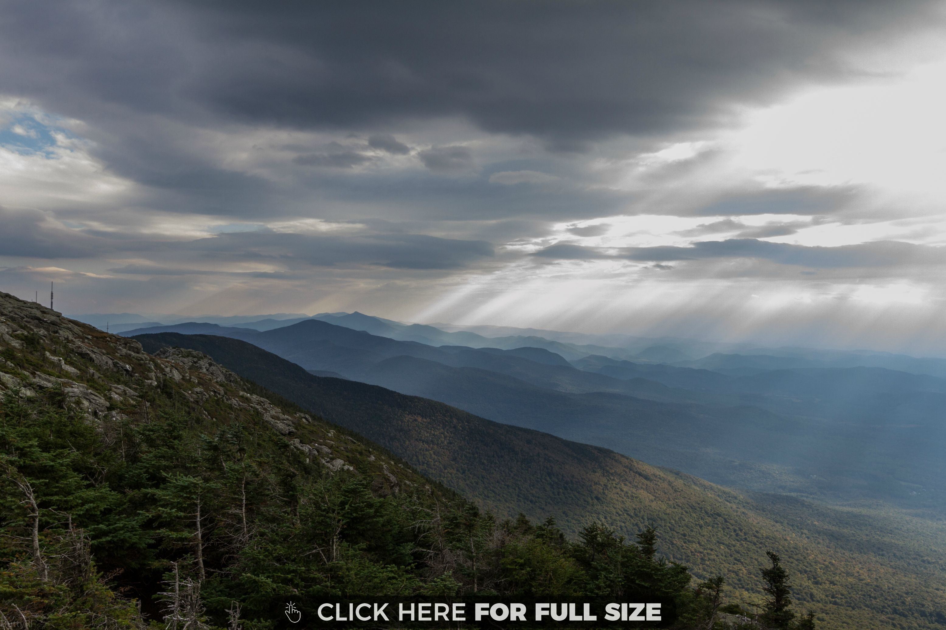 Sunbeams Over Layers And Of Mountains In Vermont HD