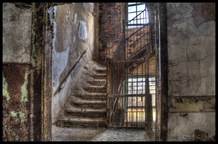 Stairway In An Abandoned Children S Insane Asylum