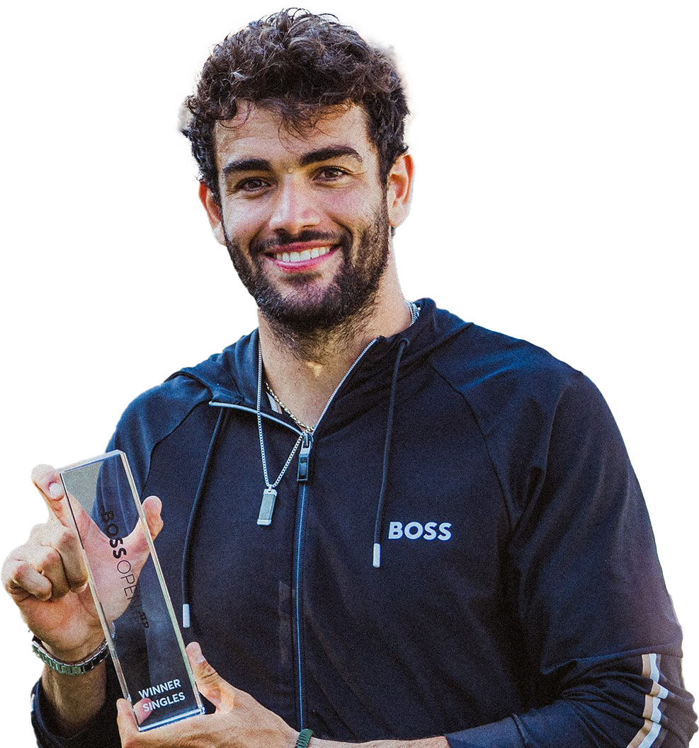 Matteo Berrettini Powerful Serve Grand Slam Sportsman Italian Wallpaper
