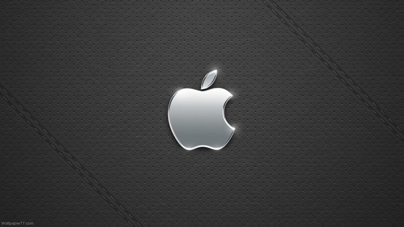 Leather Logo iPad Wallpaper Retina Display