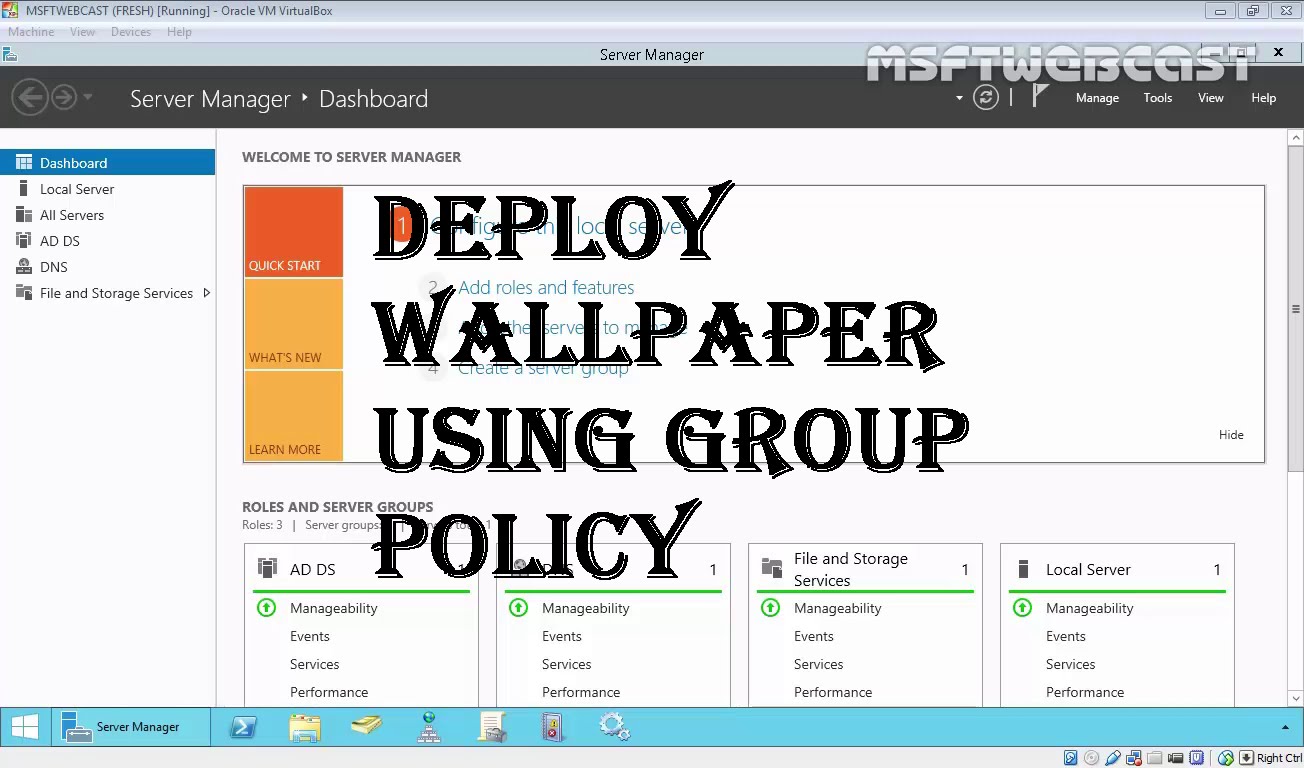 MCSA Deploy Wallpaper Using Group Policy