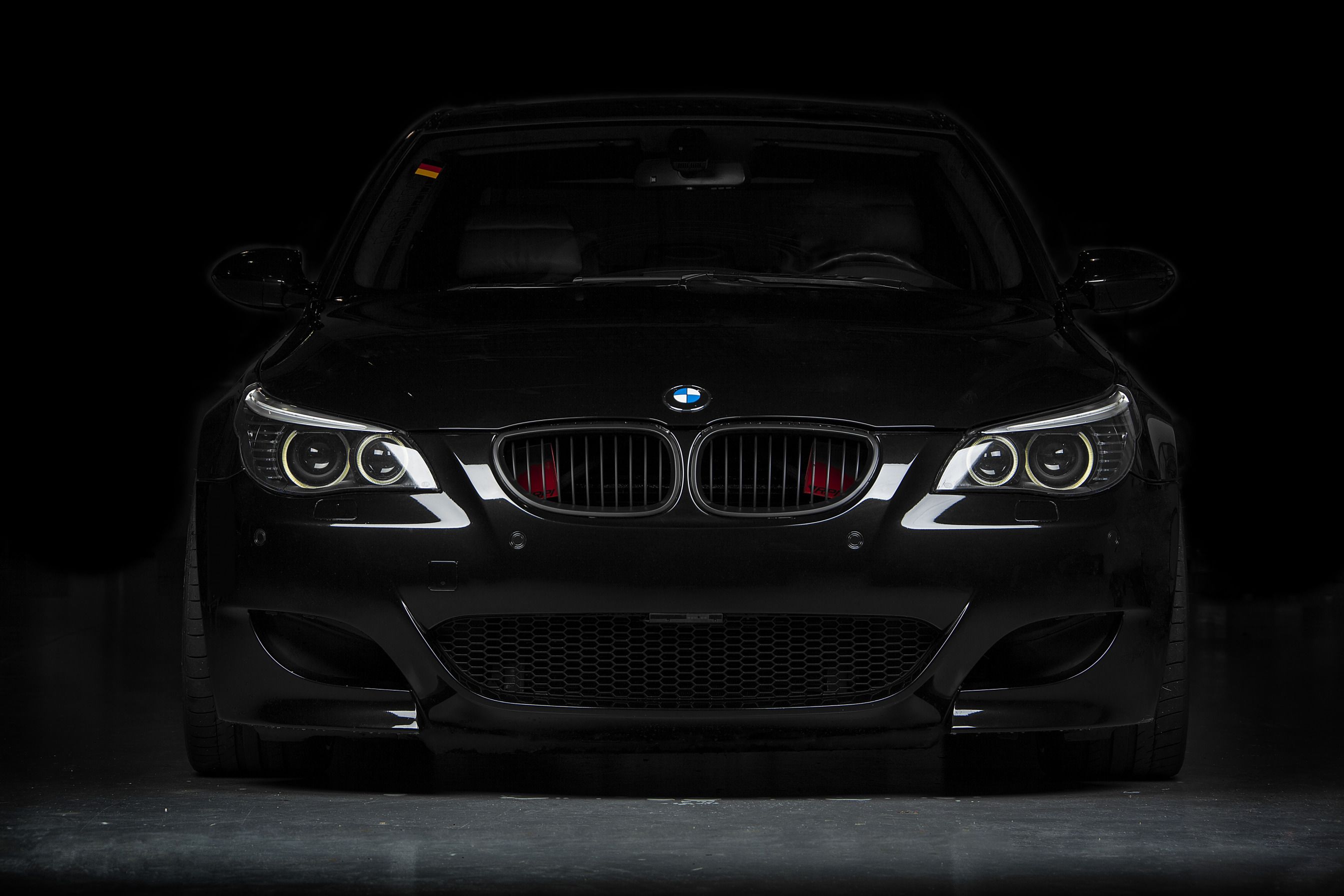 Wallpaper Black Bmw The Front E60 Section