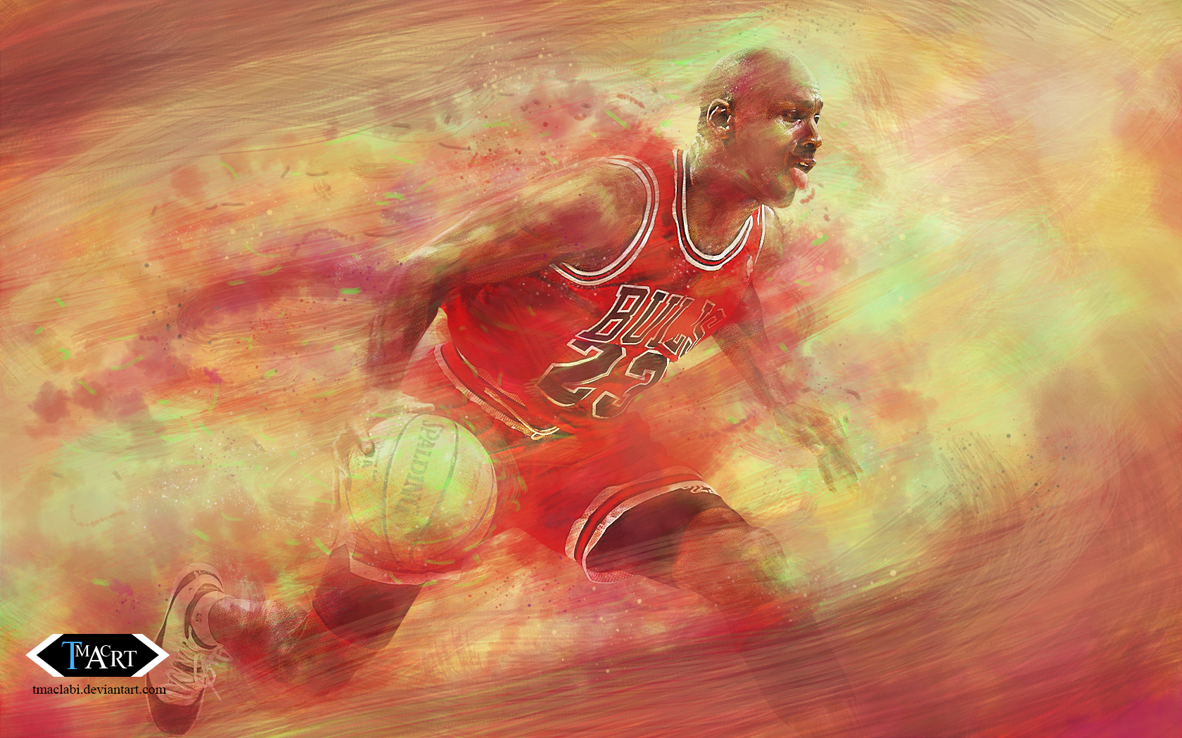 Michael Jordan Laser Red Wallpaper By Tmaclabi