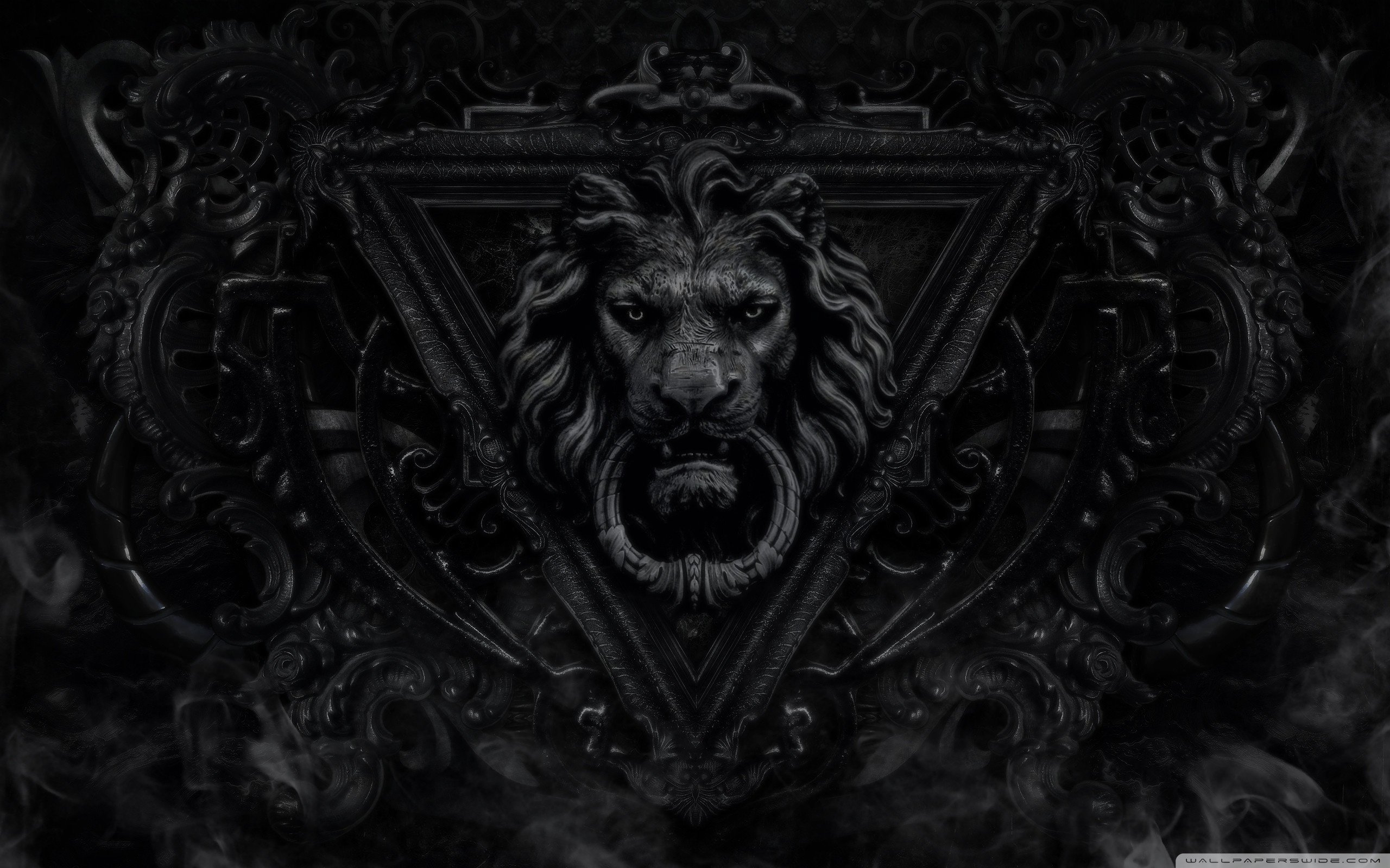 Dark Gothic Lion Wallpaper Background