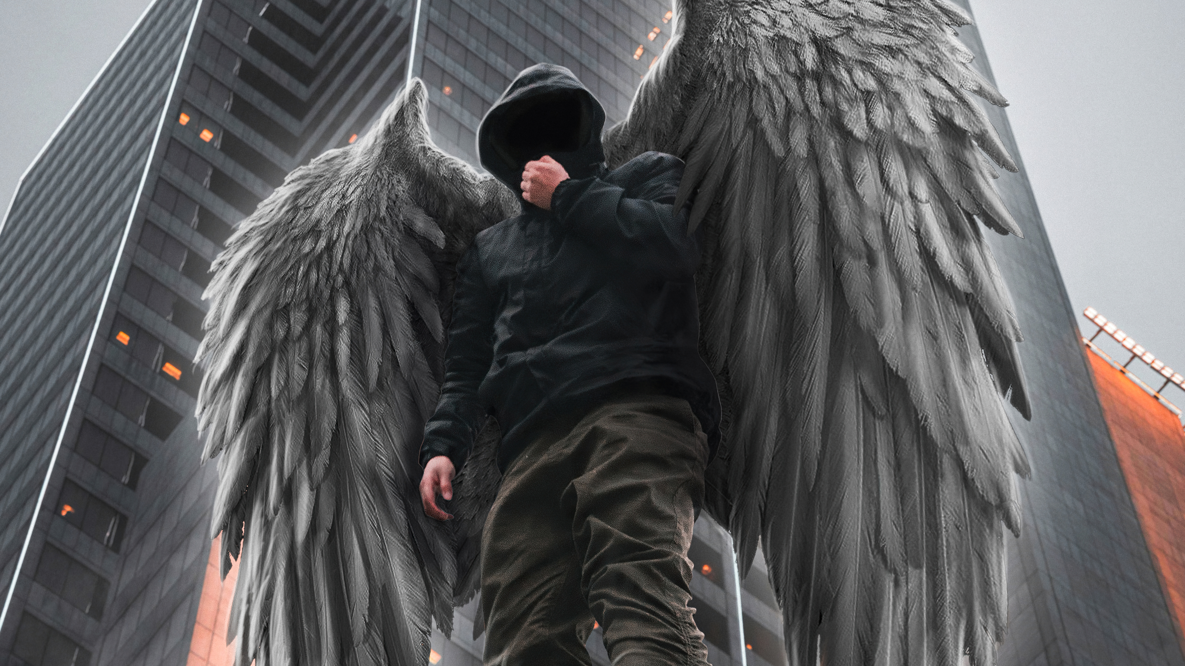 Hoodie Boy Angel 4k HD Wallpaper Image Photos And Picture