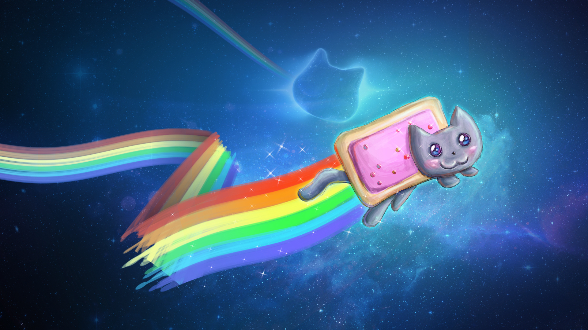 Rainbow Nyan Pop Tart Cat By Zaithy