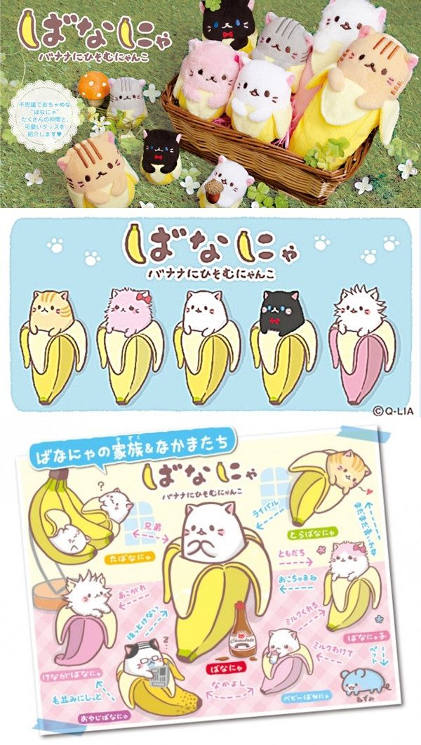 Tv Anime Featuring Part Cat Banana Characters Bananya