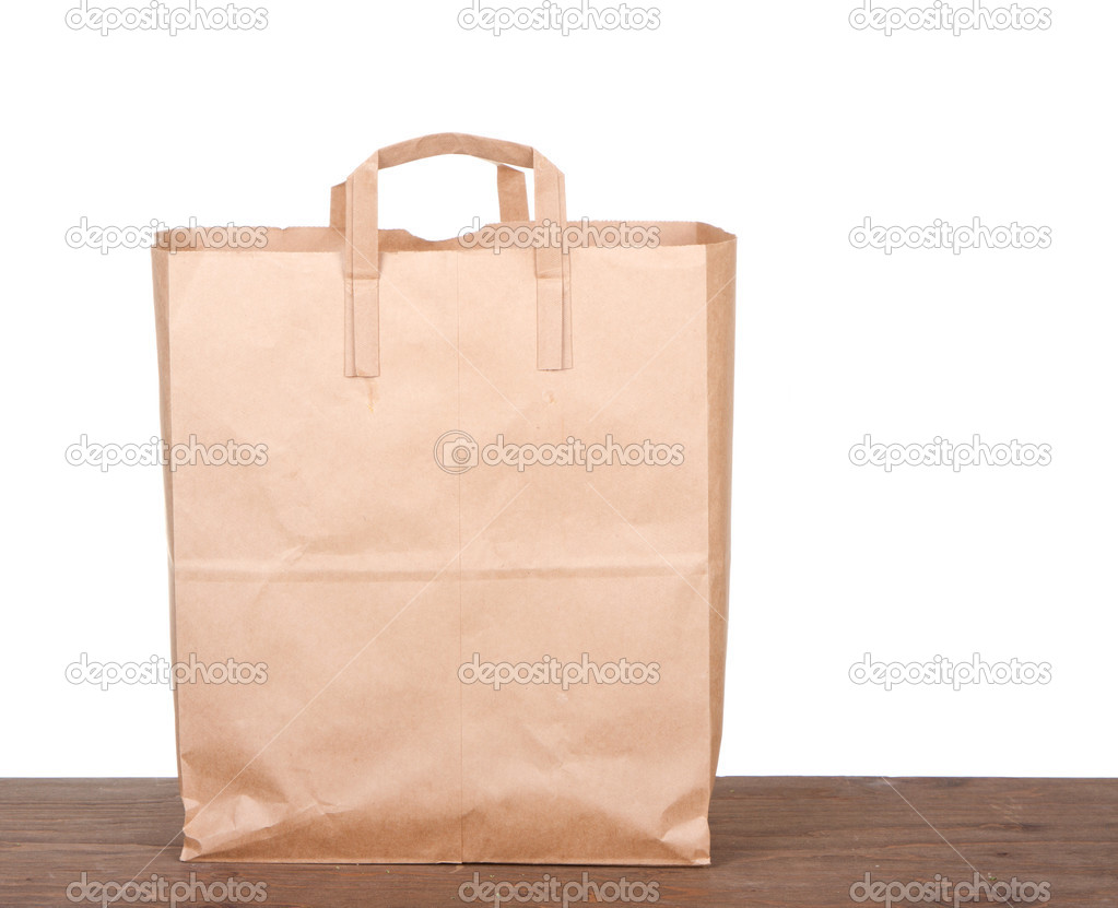 Brown Paper Bag Background Plain Stock