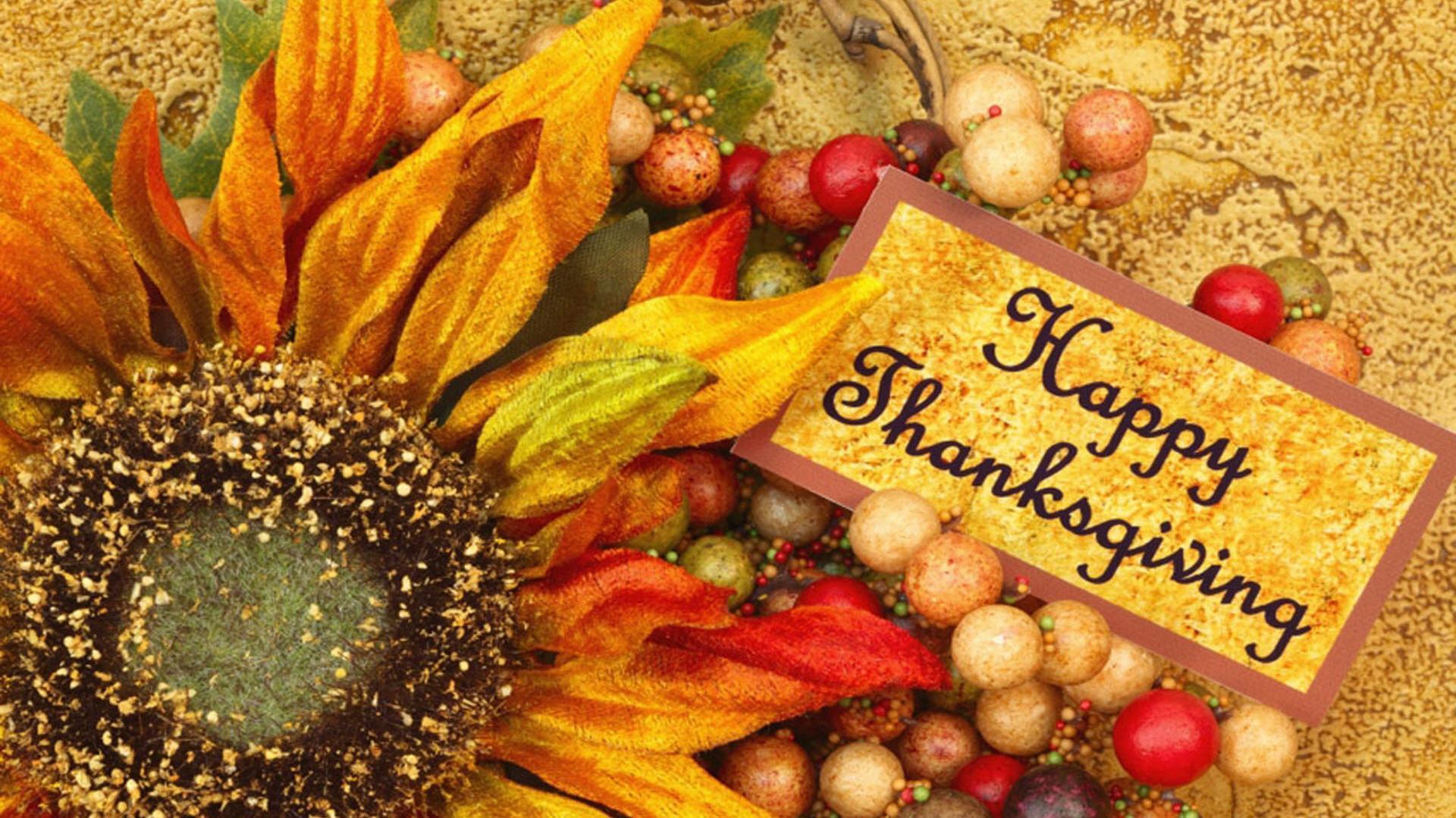 Happy Thanksgiving Day Flower Desktop Wallpaper Theabridgetheabridge