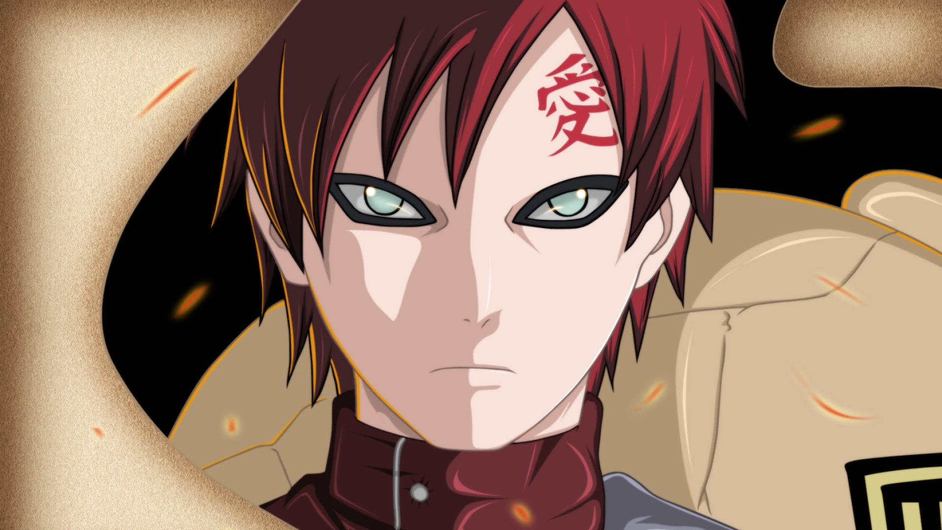 Wallpaper Mikser Naruto Sabaku No Gaara Tattoo Close Up