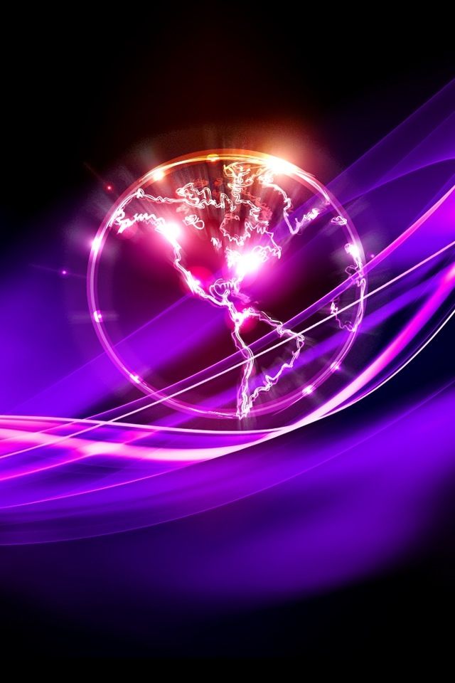 Earth In Techno Color Peace Sign Art App Background Flower