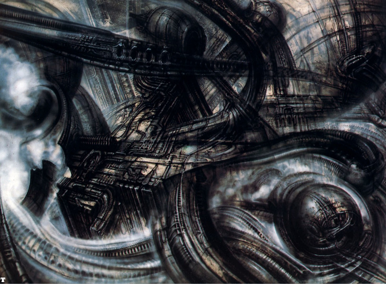 Biomechanical Landscape Science Fiction H R Giger Wallpaper