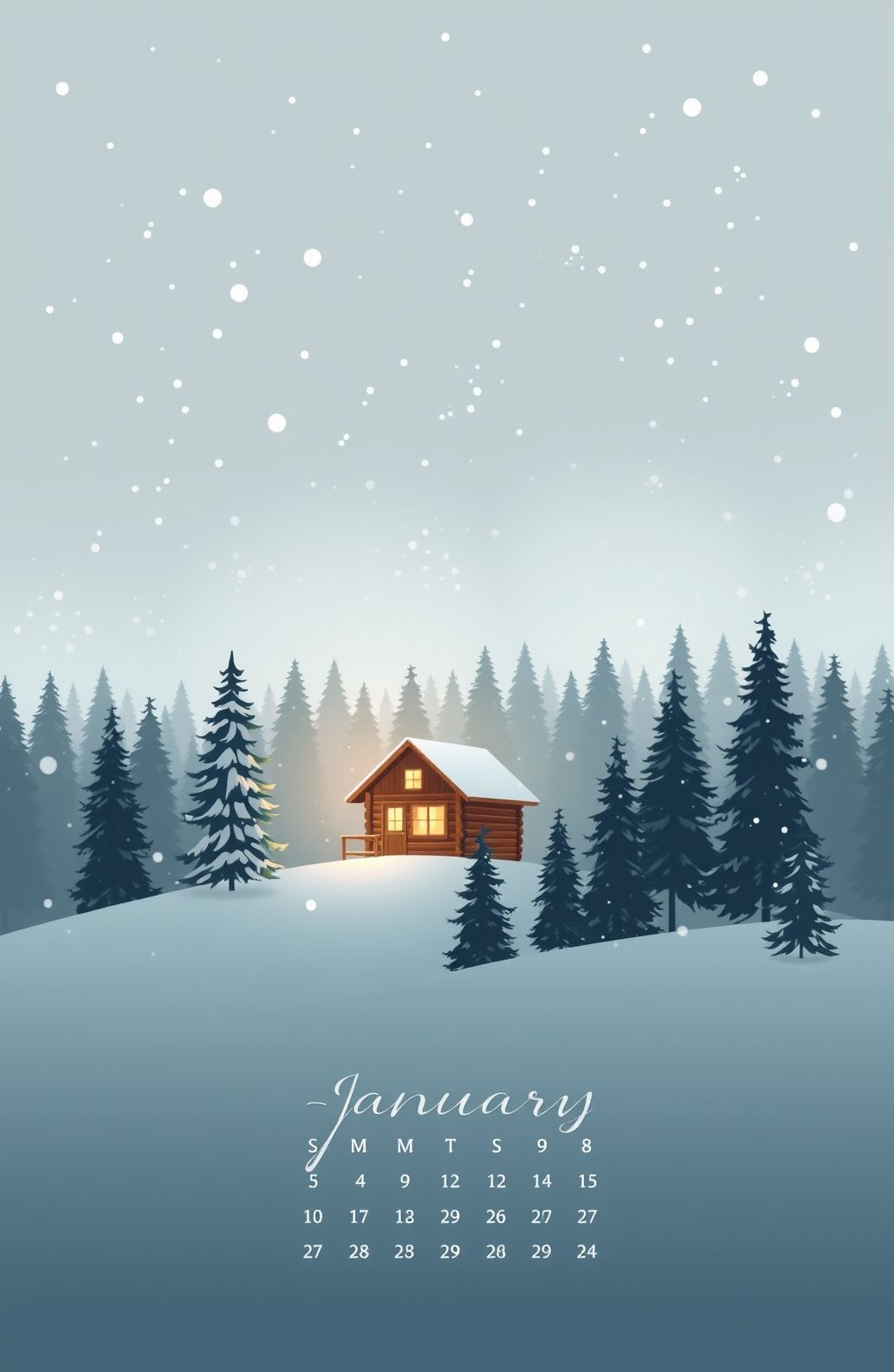 January Calendar Wallpaper