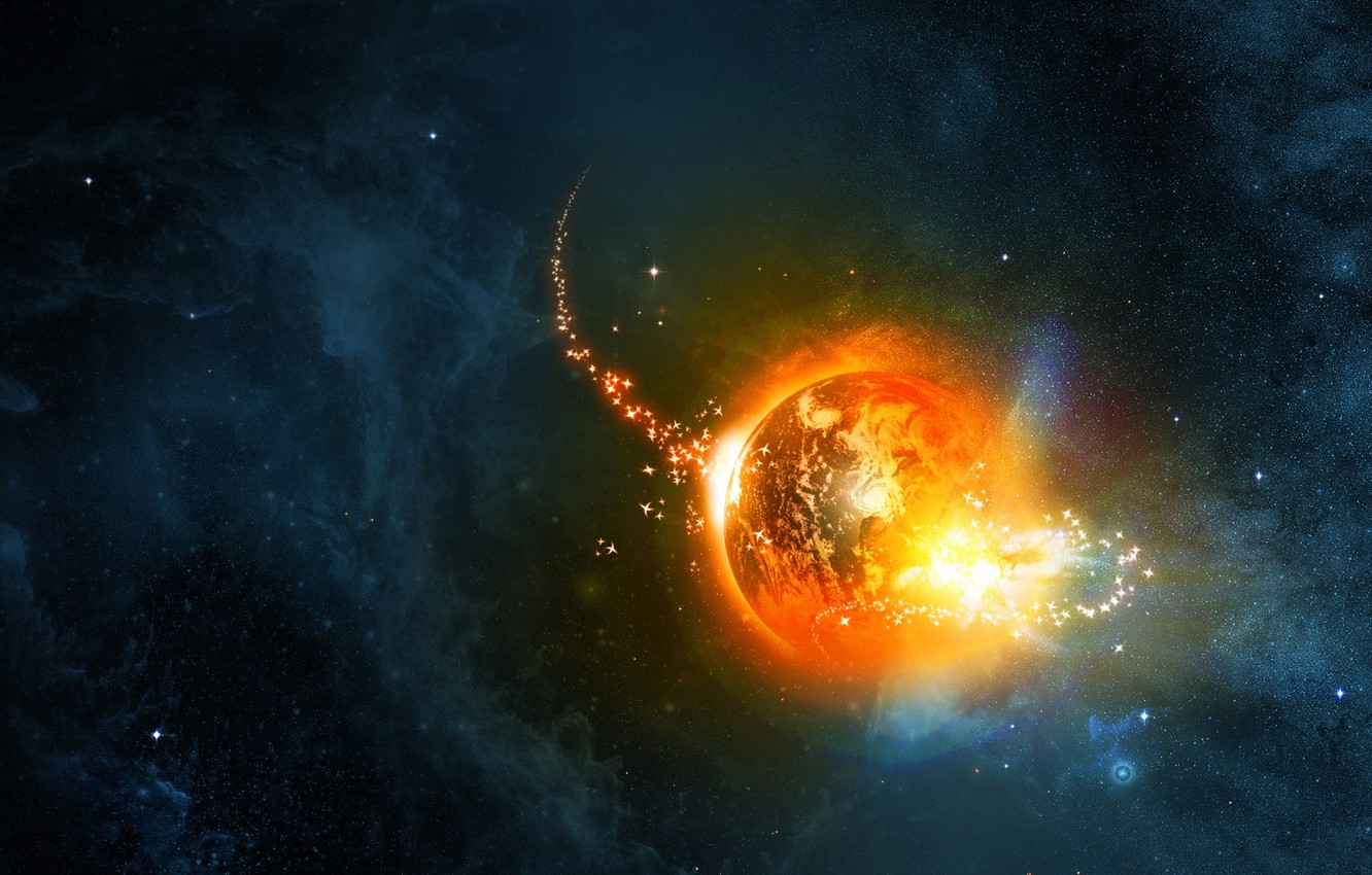 Wallpaper Stars Nebula Earth Pla Anomaly Image For Desktop