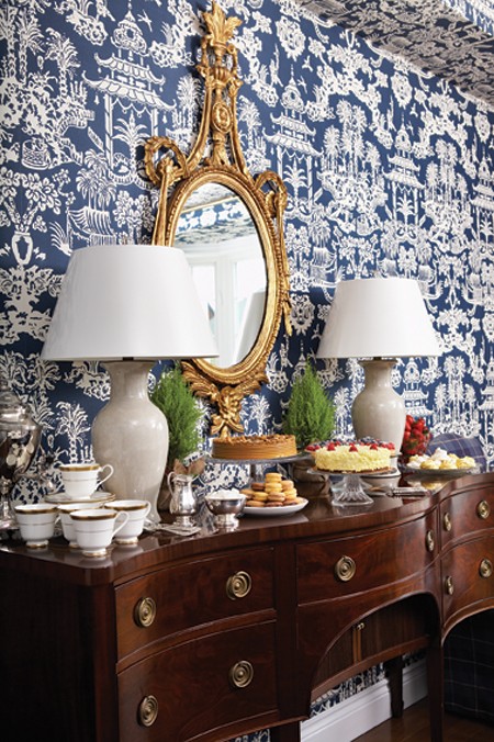 Chinoiserie Chic Blue And White Dining Room