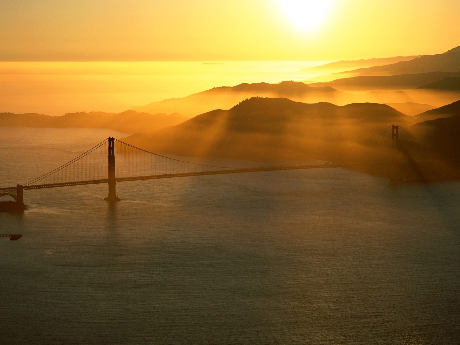 Golden Gate sunset California USA wallpapers and images