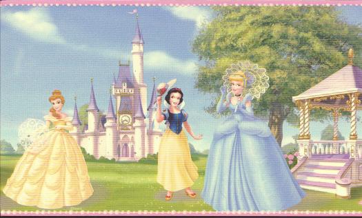 Disneys Princess Castle Wallpaper Border   Wallpaper Border