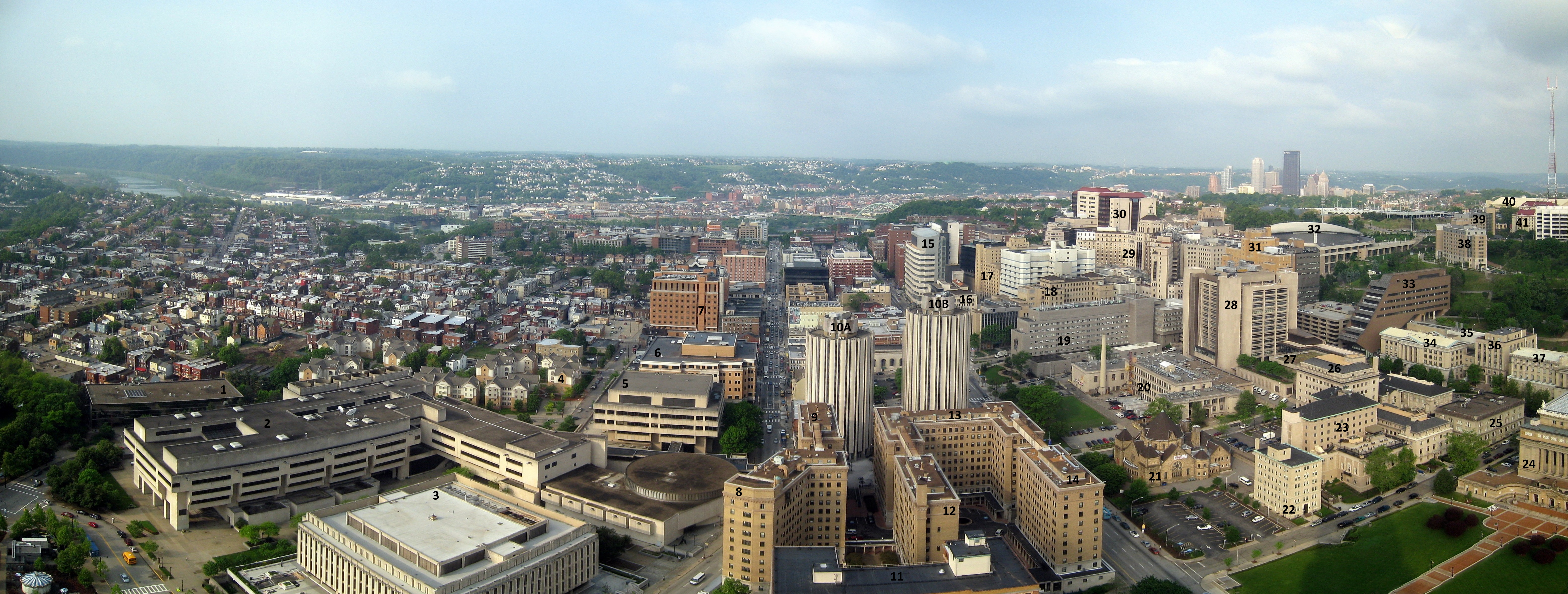 University Of Pittsburgh Looking South West Seen From The Cathedral