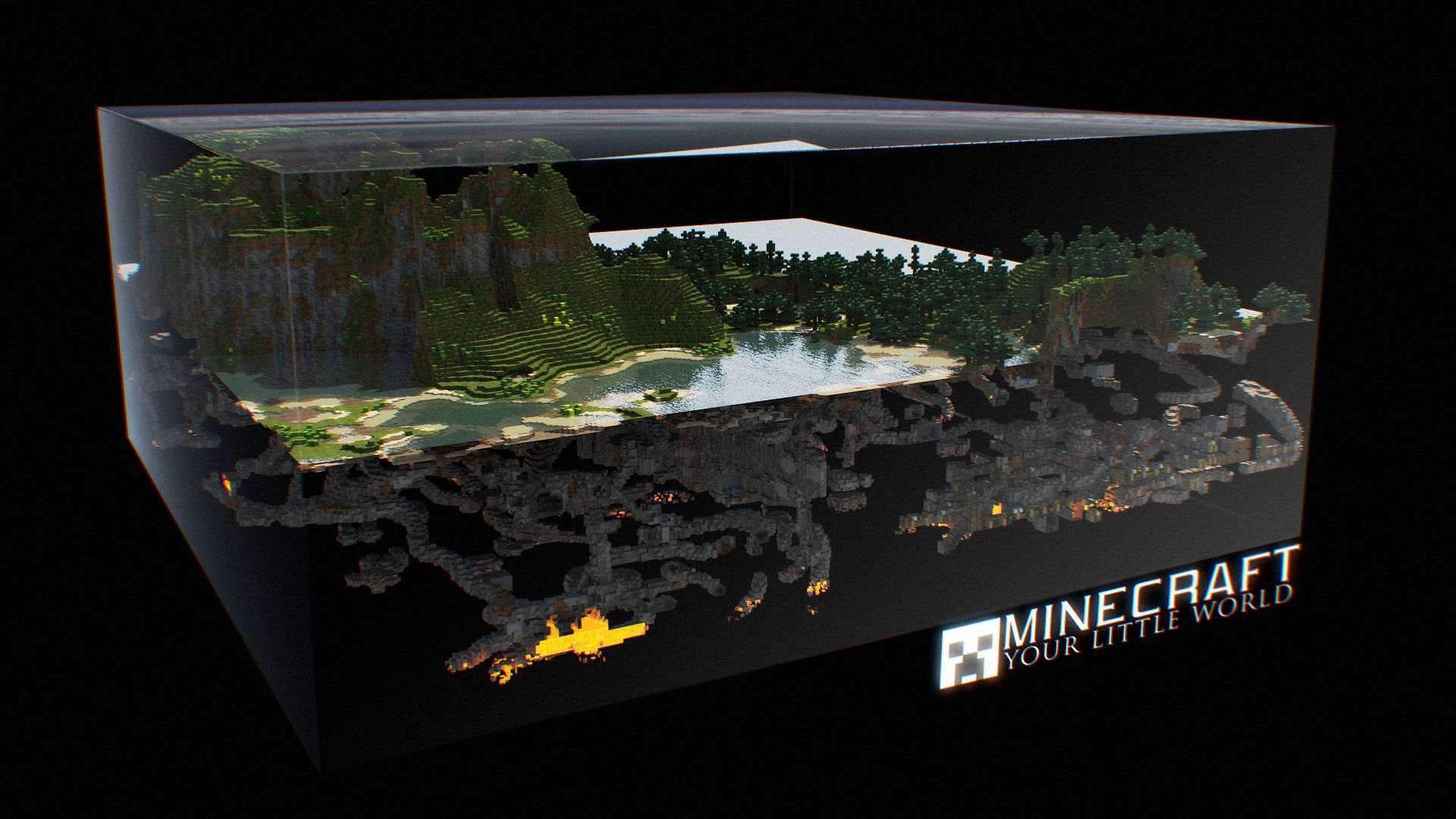 Minecraft Your Little World Full HD Wallpaper