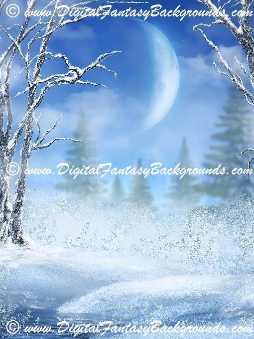 Crisp Winter Cold Land Digital Fantasy Background